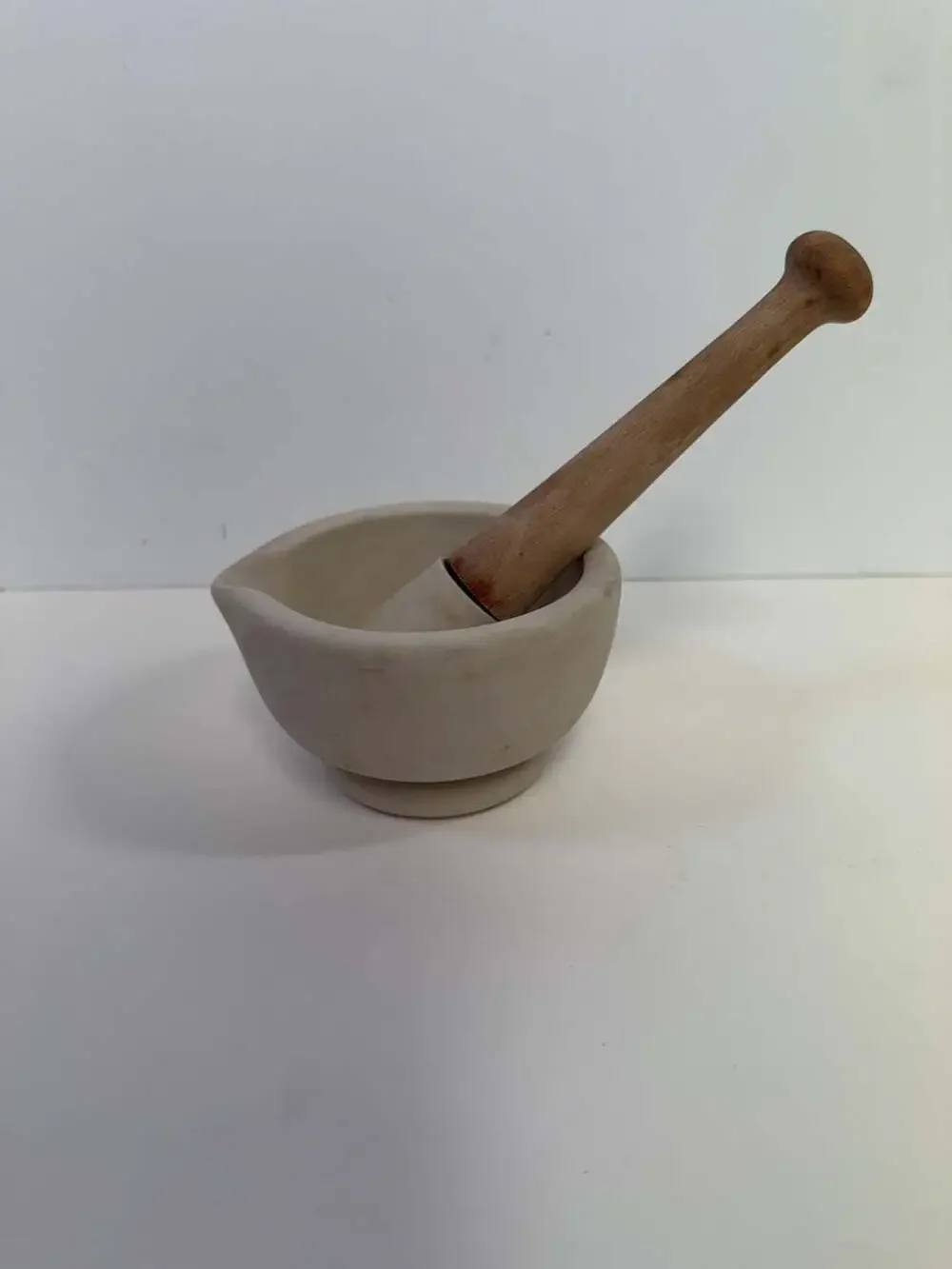 Vintage Acid Proof Porcelain Mortar and Pestle Made‎ in England